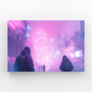 Cyberpunk Art Neon Streetscape | MusaArtGallery™