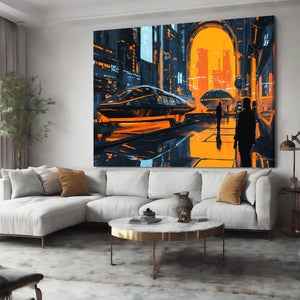 Cyberpunk Art Urban Transit | MusaArtGallery™