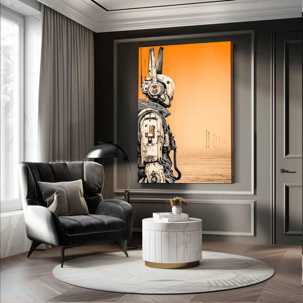 Cyberpunk Bunny Rabbit Wall Art