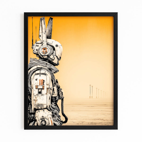 Cyberpunk Bunny Rabbit Wall Art