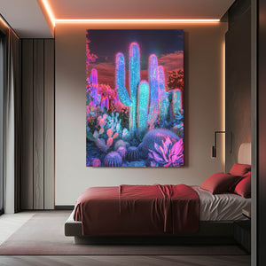 Cyberpunk Cactus Art