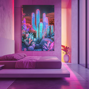 Cyberpunk Cactus Art