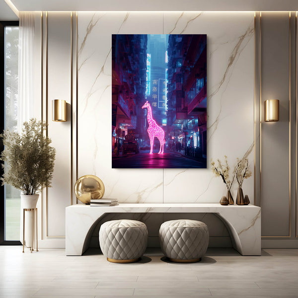 Cyberpunk Giraffe Artwork