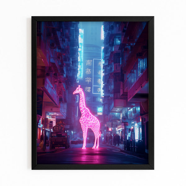 Cyberpunk Giraffe Artwork