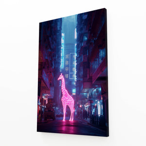 Cyberpunk Giraffe Artwork