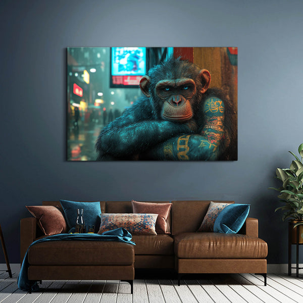 Cyberpunk Monkey Canvas