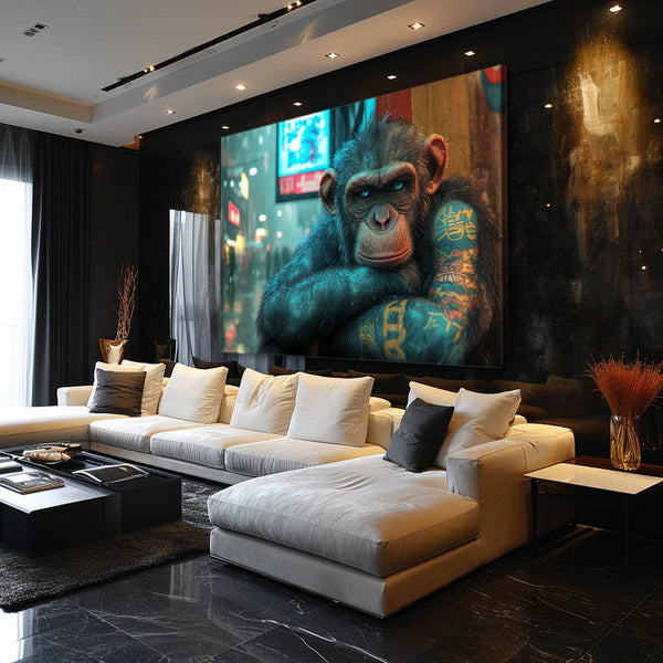 Cyberpunk Monkey Canvas