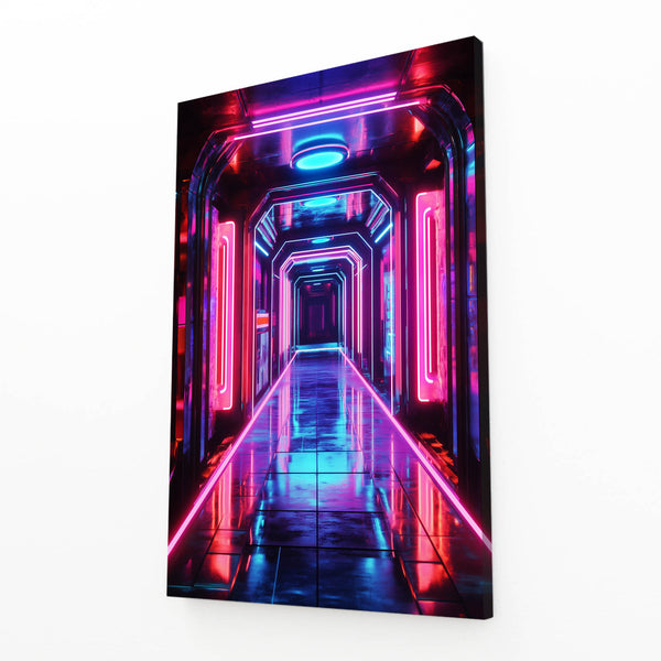 Cyberpunk Neon Corridor | MusaArtGallery™