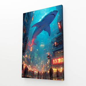 Cyberpunk Shark Wall Decor