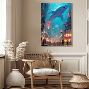 Cyberpunk Shark Wall Decor