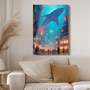 Cyberpunk Shark Wall Decor