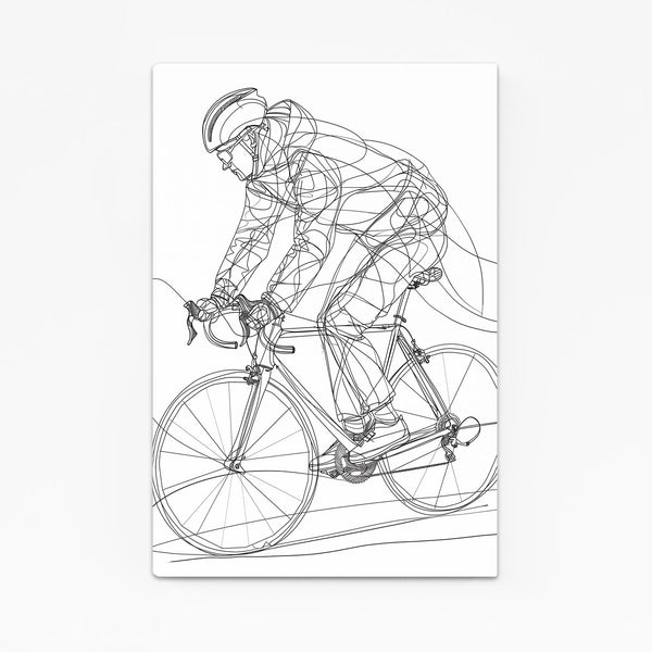 Cyclist Line Art | MusaArtGallery™