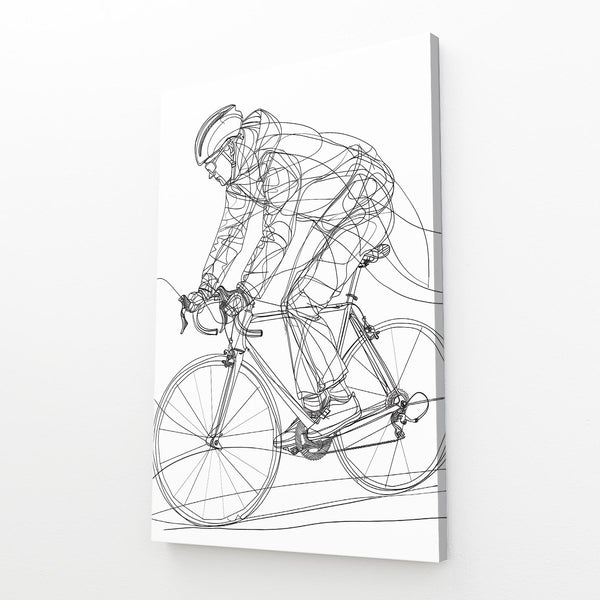 Cyclist Line Art | MusaArtGallery™