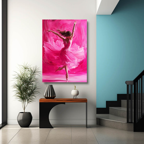 Dancing Elegance Pink Abstract Art | MusaArtGallery™