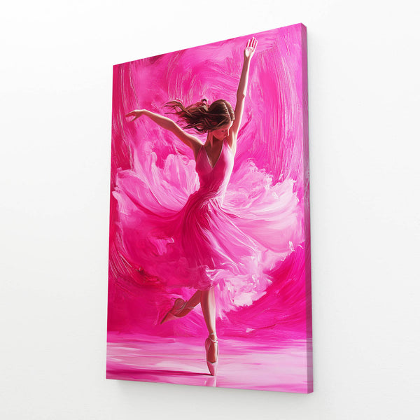 Dancing Elegance Pink Abstract Art | MusaArtGallery™