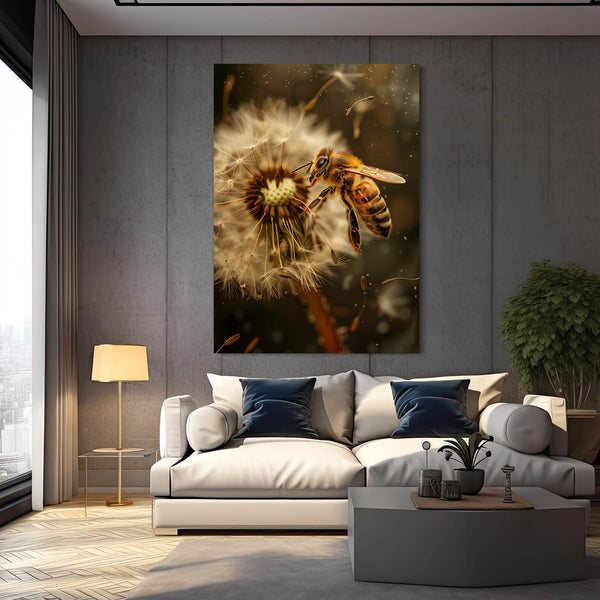 Dandelion Dreams Bee Art | MusaArtGallery™