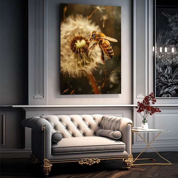 Dandelion Dreams Bee Art | MusaArtGallery™