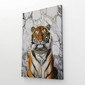 White Marble Tiger Art | MusaArtGallery™