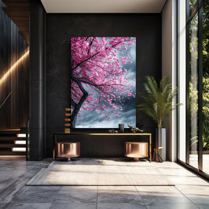 Dark Cherry Blossom Tree Wall Art
