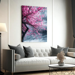 Dark Cherry Blossom Tree Wall Art