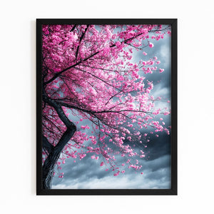 Dark Cherry Blossom Tree Wall Art