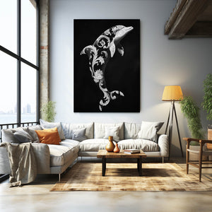 Dark Dolphin Wall Art