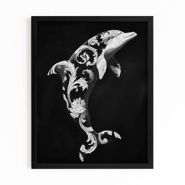 Dark Dolphin Wall Art