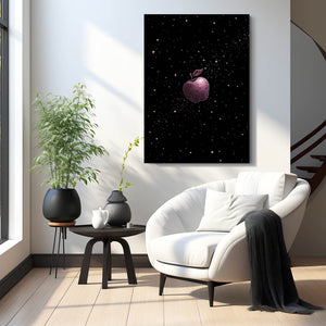Deep Black Apple Art