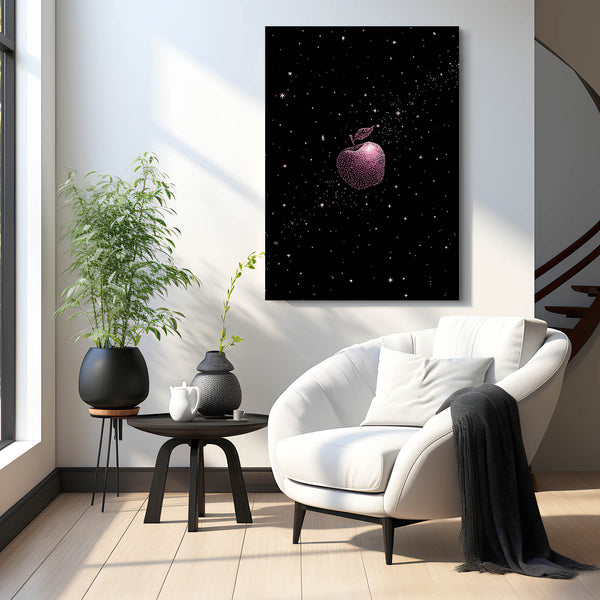 Deep Black Apple Art
