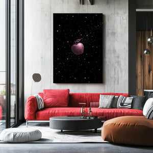 Deep Black Apple Art