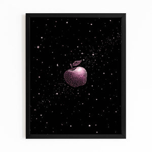 Deep Black Apple Art