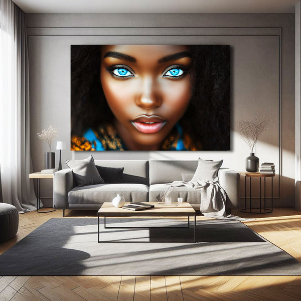 Deep Blue African American Wall Art