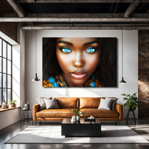 Deep Blue African American Wall Art