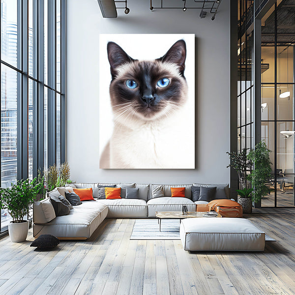 Deep Blue Cat Wall Art