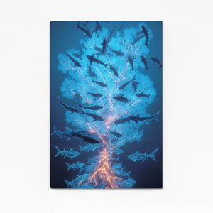 Deep Blue Shark Art