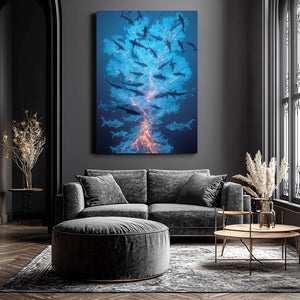 Deep Blue Shark Art