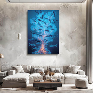 Deep Blue Shark Art