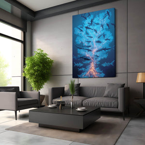Deep Blue Shark Art