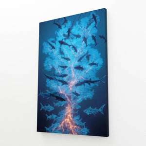 Deep Blue Shark Art