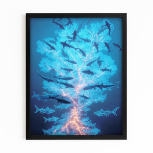 Deep Blue Shark Art