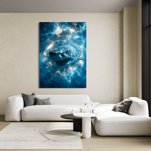 Deep Blue Shark Wall Art