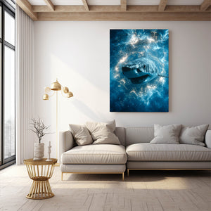 Deep Blue Shark Wall Art