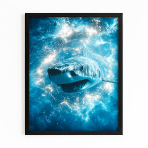 Deep Blue Shark Wall Art