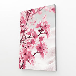 Delicate Pink Cherry Blossom Branch Wall Art