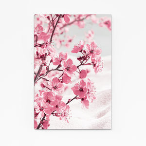 Delicate Pink Cherry Blossom Branch Wall Art
