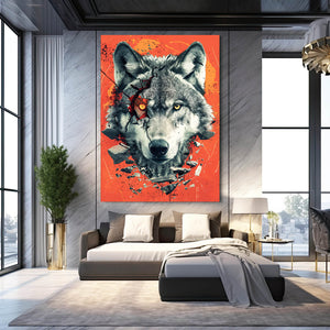 Demon Wolf Art | MusaArtGallery™Cute Wolf Canvas Art  | MusaArtGallery™