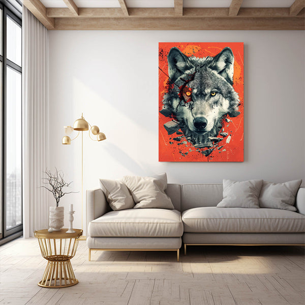 Demon Wolf Art | MusaArtGallery™Cute Wolf Canvas Art  | MusaArtGallery™