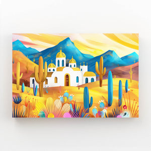 Desert Church Mexican Wall Art | MusaArtGallery™