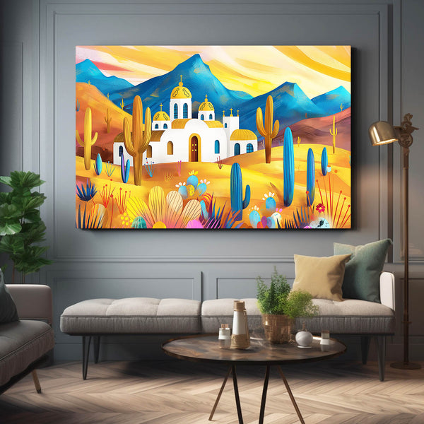 Desert Church Mexican Wall Art | MusaArtGallery™