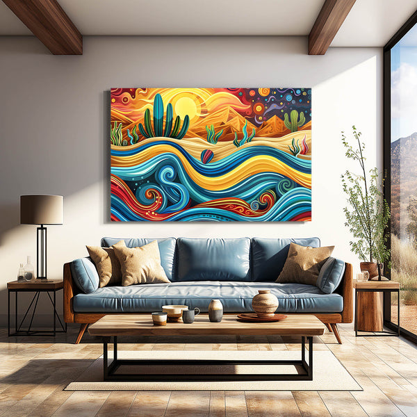 Desert Waves Mexican Wall Art | MusaArtGallery™